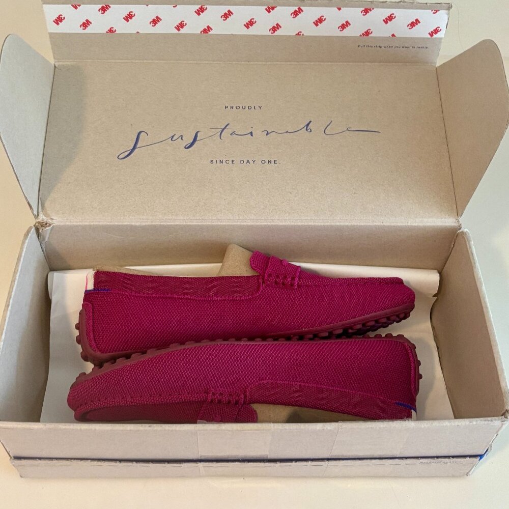 Rothy's The Driver Raspberry Size 8 Worn EUC